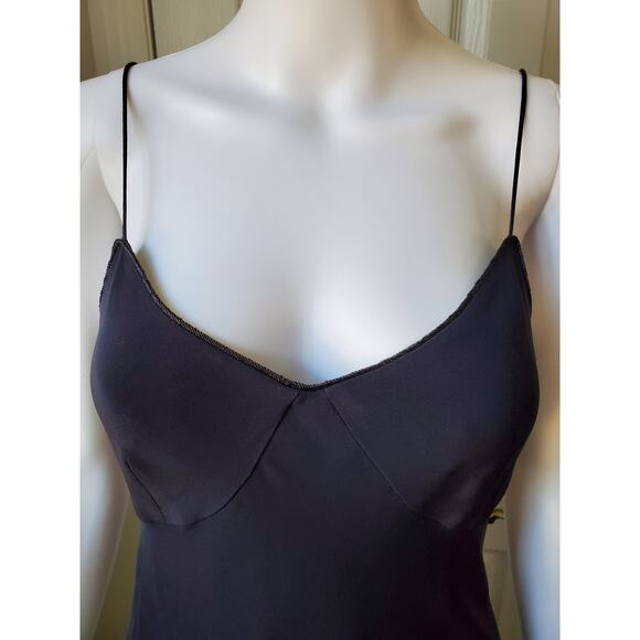Tahari Dress Maxi Plunging Neckline Thigh Slit Cocktail Party Wedding Formal - Picture 4 of 8